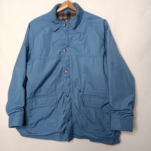 Vtg Woolrich Womens XL Chore Coat Jacket Blue Wool Lined USA Made Workwear READ
